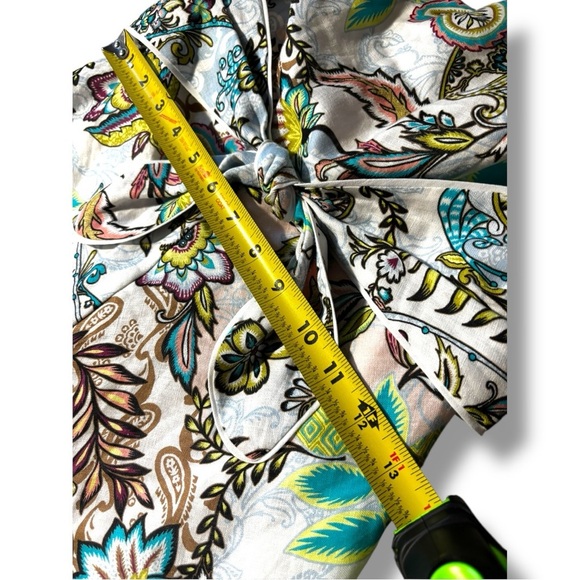 White House Black Market Spring-y White Strapless Blue/Brown Floral Midi Dress - Picture 11 of 16